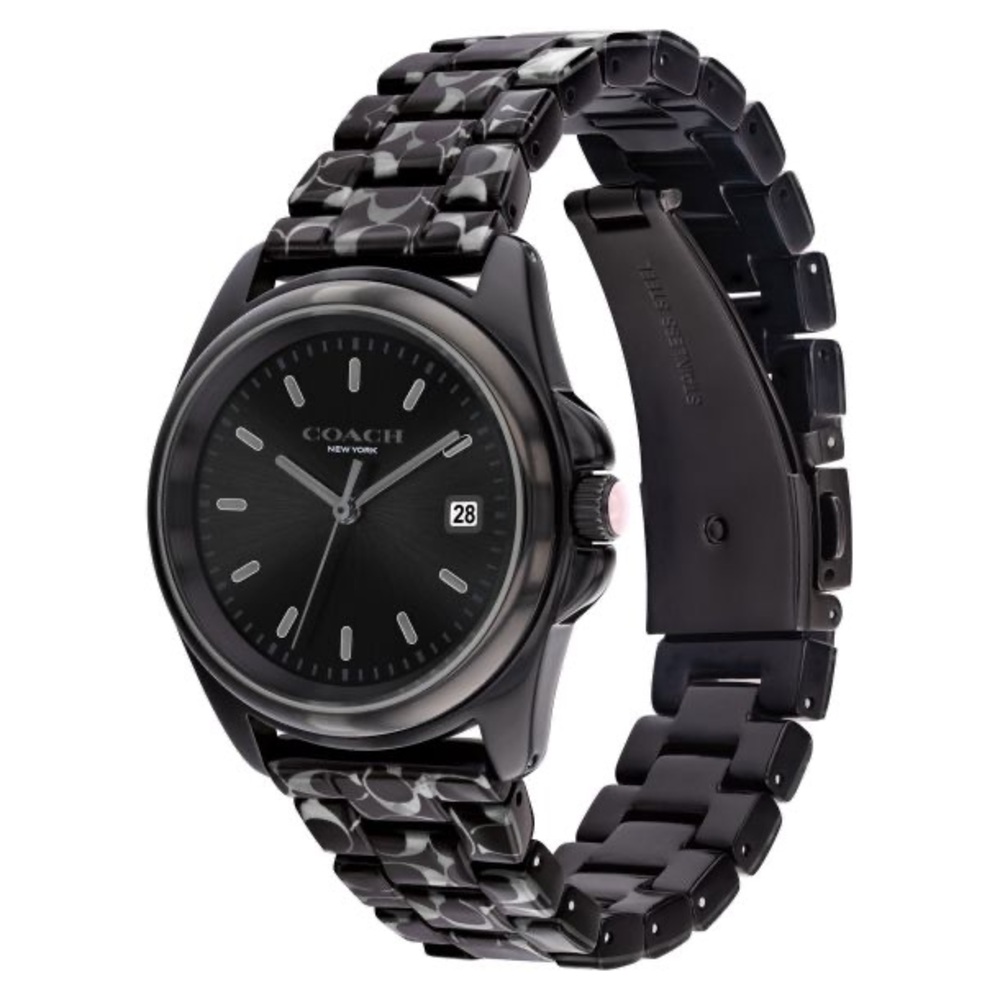 NWT COACH Greyson Black Bracelet Watch 36mm - Picture 2 of 4